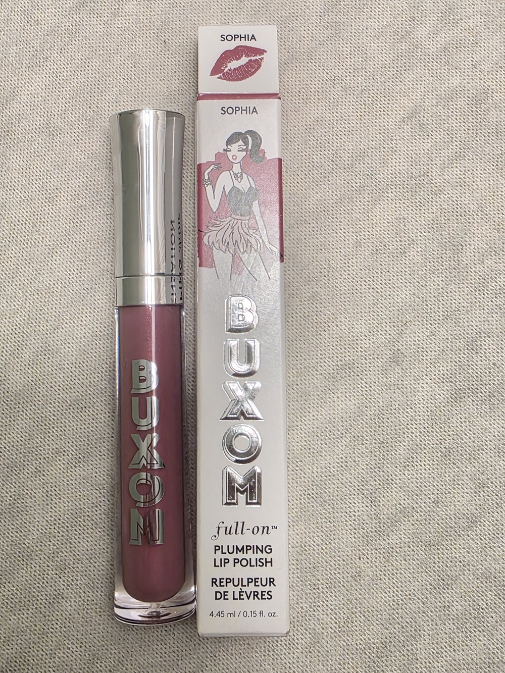 Buxom Full-On Plumping Lip Polish Sophia - Mauve Pink-NIB